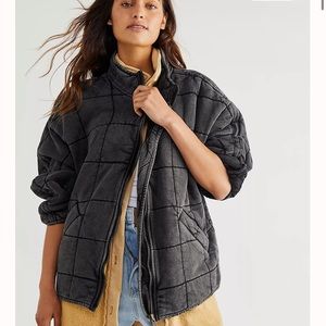 Free People Quilted Dolman Jacket